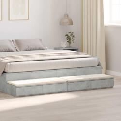 vidaXL Sertare pentru pat cu sertar Gri din beton 180 x 36, 5 x 16, 5 cm GartenMobel Dekor (866982)