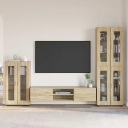 vidaXL Set comoda TV cu raft FLORIN 3 pcs Stejar Sonoma Lemn compozit GartenMobel Dekor (3397956)