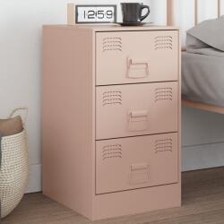 vidaXL Noptiera, roz, 34, 5x39x62 cm, otel GartenMobel Dekor (841777)