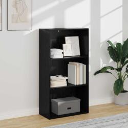 vidaXL Raft pentru carti Stejar Negru 60 x 30 x 76.5 cm Lemn compozit GartenMobel Dekor (8003714) Biblioteca