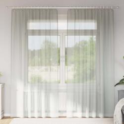 vidaXL Perdele Voile cu buzunare pentru bare 2 buc gri deschis GartenMobel Dekor (4102209)