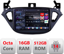 Edotec Navigatie Android Opel Corsa E 2013-2018 QLED 2K, 16GB RAM, 512GB (kit-corsa+EDT-E809-2K)