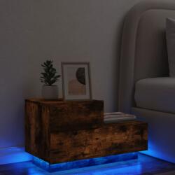 vidaXL Noptiera cu lumini LED, stejar fumuriu, 70x36x40, 5 cm GartenMobel Dekor (836781)