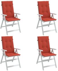 vidaXL Perne scaun spatar înalt, 4 buc. melanj rosu 120x50x4 cm textil GartenMobel Dekor (4002431)