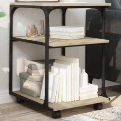 vidaXL Suport imprimanta 3 niveluri stejar fumuriu 43x48x64 cm lemn GartenMobel Dekor (842277)