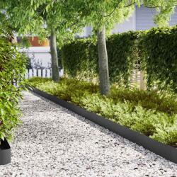vidaXL Margine pentru gazon 20 pcs Negru 100 x 0.05 x 20 cm GartenMobel Dekor (865947)