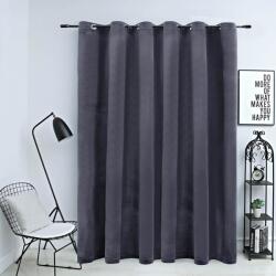 vidaXL Draperie opaca cu inele metalice, antracit, 290x245 cm, catifea GartenMobel Dekor (134499)