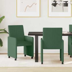 vidaXL Scaune de dining cu roti 2 pcs Gri verde 57 x 66 x 94 cm GartenMobel Dekor (42017805)
