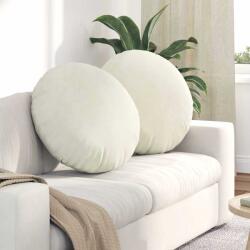 vidaXL Perne de Sezut 2 pcs Crem Ø80 x 29 cm Catifea GartenMobel Dekor (42014257)