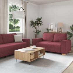 vidaXL Set canapea cu perne, 2 piese, rosu vin, material textil GartenMobel Dekor (3324694) Canapea