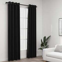 vidaXL Perdele opace, aspect panza, 2 buc. , antracit, 140 x 245 cm GartenMobel Dekor (321162)