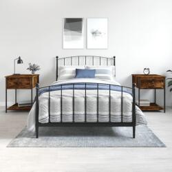 vidaXL Noptiera, 2 buc. , stejar fumuriu, 44x45x58 cm, lemn prelucrat GartenMobel Dekor (825848)
