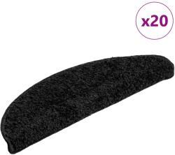 vidaXL Covorase pentru scari, 20 buc. , 56x17x3 cm, negre, semirotunde GartenMobel Dekor (3365838) Covor