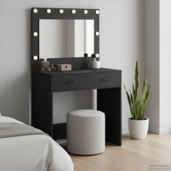 vidaXL Birou de Toaleta Stejar negru 78, 5 x 41 x 135 cm Lemn compozit GartenMobel Dekor (865029)