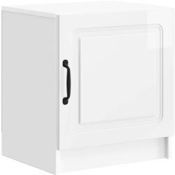 vidaXL Noptiera alb foarte lucios cu usa, 43x34, 5x47 cm, stil modern (895723)
