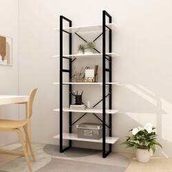 vidaXL Biblioteca cu 5 rafturi, alb, 80x30x175 cm, lemn prelucrat GartenMobel Dekor (3081988) Biblioteca