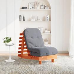 vidaXL Canapea futon cu saltea, maro, 60x206x11 cm, lemn masiv de pin GartenMobel Dekor (846748) Canapea