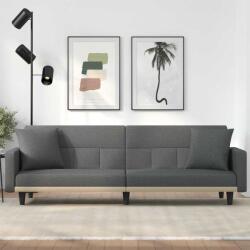 vidaXL Canapea extensibila cu perne, gri închis, textil GartenMobel Dekor (351876) Canapea
