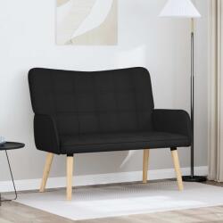 vidaXL Canapea cu doua locuri Negru 115 x 61 x 87 cm tesatura GartenMobel Dekor (42028893) Canapea