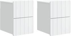 vidaXL Set 2 noptiere suspendate albe cu 2 sertare, 33 x 34, 5 x 43 cm (898296)