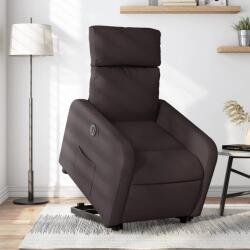 vidaXL Fotoliu electric rabatabil cu ridicare, maro închis, textil GartenMobel Dekor (3206722)