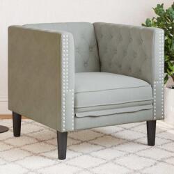 vidaXL Scaun canapea Chesterfield Gri deschis 71 x 74.5 x 70.5 cm GartenMobel Dekor (42013016) Canapea