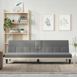 vidaXL Canapea extensibila cu suporturi de pahar, gri închis, textil GartenMobel Dekor (351864) Canapea