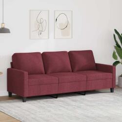 vidaXL Canapea cu 3 locuri, rosu vin, 180 cm, material textil GartenMobel Dekor (359177) Canapea