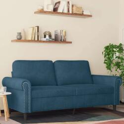 vidaXL Canapea cu 2 locuri, albastru, 140 cm, catifea GartenMobel Dekor (359538) Canapea