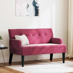 vidaXL Banca Chesterfield Rosu Vin 112 x 65.5 x 75 cm Catifea GartenMobel Dekor (42019290)