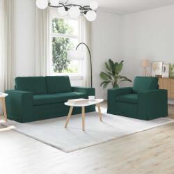 vidaXL Set de canapea 2 pcs Verde închis 182 x 80 x 82 cm tesatura GartenMobel Dekor (3407547) Canapea