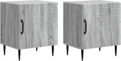 vidaXL Set 2 noptiere dormitor gri Sonoma, 43x34, 5x50 cm, lemn prelucrat (894808)