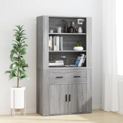vidaXL Dulap înalt, gri sonoma, lemn prelucrat GartenMobel Dekor (3185381) Comoda