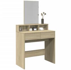 vidaXL Masa de toaleta cu oglinda, stejar sonoma, 80x41x144, 5 cm GartenMobel Dekor (848173)