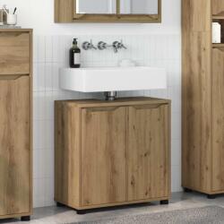 vidaXL Cabinet pentru chiuveta de baie cu raft cu usa Stejar Artizanal GartenMobel Dekor (888756)