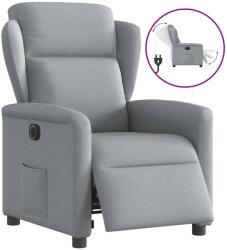 vidaXL Fotoliu rabatabil electric, gri deschis, textil GartenMobel Dekor (3303114)