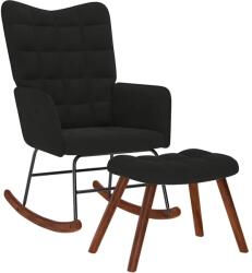 vidaXL Balansoar cu taburet, catifea neagra GartenMobel Dekor (4016849) Balansoar