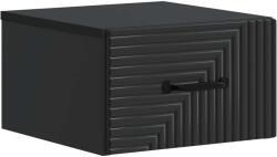 vidaXL Noptiera suspendata cu sertar, neagra, 34, 5 x 33 x 20 cm, din lemn prelucrat (898597)