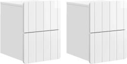 vidaXL Set 2 noptiere suspendate cu sertar, alb foarte lucios, 33x34, 5x43 cm (898304)