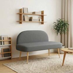 vidaXL Banca tapitata cu spatar Gri închis 110 x 60 x 76 cm Poliester GartenMobel Dekor (42040757)