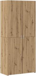 vidaXL Bufet 2 pcs Stejar Artizanal 80 x 42 x 185 cm GartenMobel Dekor (3365595) Comoda