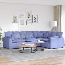 vidaXL Canapea modulara cu perne, albastru jeans, textil GartenMobel Dekor (3321157) Canapea
