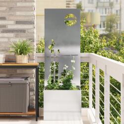 vidaXL Ghiveci de Gradina cu Panou Decorativ Argintiu 50 x 140 cm GartenMobel Dekor (876473)
