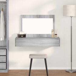 vidaXL Masa de Machiaj cu sertar Gri 100 x 40 x 70 cm Lemn compozit GartenMobel Dekor (865213)