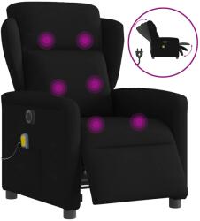 vidaXL Fotoliu electric de masaj rabatabil, negru, textil GartenMobel Dekor (3303126)