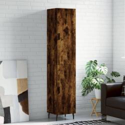 vidaXL Dulap înalt, stejar fumuriu, 34, 5x34x180 cm, lemn prelucrat GartenMobel Dekor (3198806) Comoda