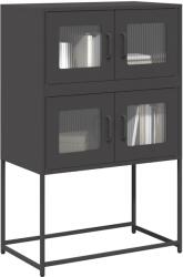 vidaXL Dulap înalt, negru, 68x39x107 cm, otel GartenMobel Dekor (853344) Comoda