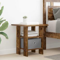 vidaXL Noptiera cu sertar Stejar fumuriu 41 x 40 x 45 cm Lemn compozit GartenMobel Dekor (8000428)