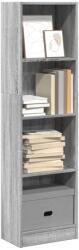 vidaXL Biblioteca, gri sonoma, 40x24x143 cm, lemn prelucrat GartenMobel Dekor (857788) Biblioteca