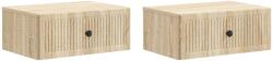 vidaXL Set 2 noptiere suspendate cu sertar, stejar Sonoma, 49 x 34, 5 x 20 cm (897940)